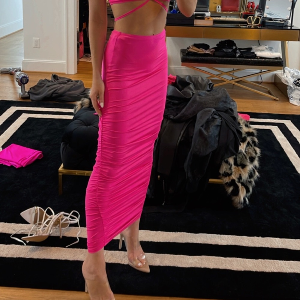 Hot pink Maxi Skirt